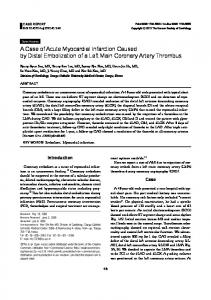 A Case of Acute Myocardial Infarction Caused by