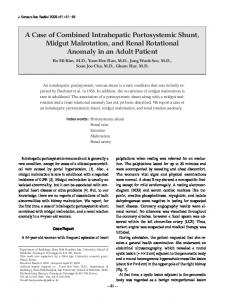 A Case of Combined Intrahepatic Portosystemic ... - Semantic Scholar