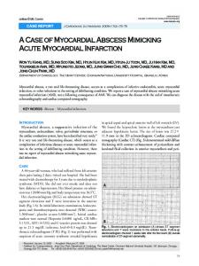 A Case of Myocardial Abscess Mimicking Acute Myocardial Infarction