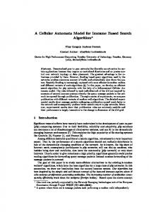 A Cellular Automata Model for Immune Based Search Algorithm - Unibo