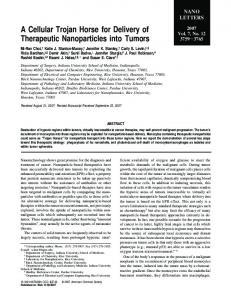 A Cellular Trojan Horse for Delivery of Therapeutic ... - Rashid Bashir