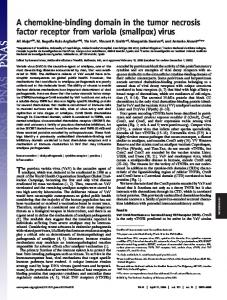 A chemokine-binding domain in the tumor necrosis factor receptor ...