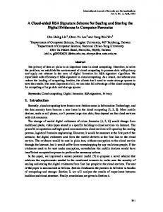 A Cloud-aided RSA Signature Scheme for Sealing and ... - SERSC