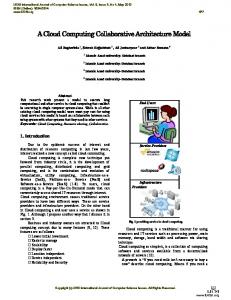 A Cloud Computing Collaborative Architecture Model - International ...