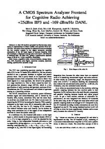 A CMOS Spectrum Analyzer Frontend for Cognitive Radio ... - Core