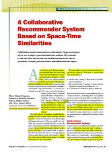 A Collaborative Recommender System Based on Space ... - CiteSeerX