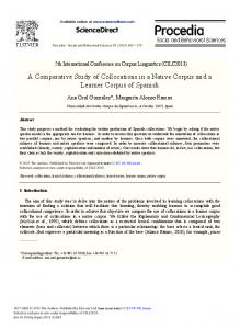 A Comparative Study of Collocations in a Native Corpus and a ... - Core