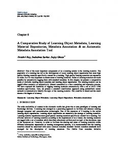 A Comparative Study of Learning Object Metadata, Learning Material