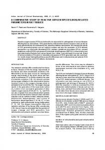 a comparative study of reactive oxygen species (ros) - MedIND