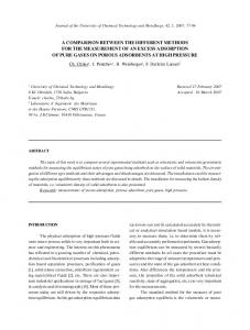 a comparison between the different methods for the measurement