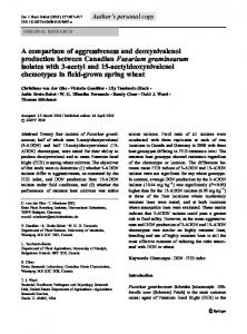 A comparison of aggressiveness and deoxynivalenol ... - CiteSeerX