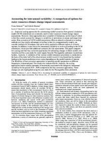 A comparison of options for water resources climate change impact