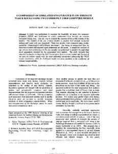 A Comparison of Simulated Unsaturated Flow Through Waste Rocks