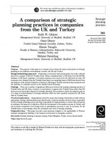 A comparison of strategic planning practices in companies from the ...