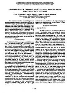 A Comparison of Two Injection Line Matching Sections for Compact