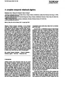 A complete temporal relational algebra - CiteSeerX