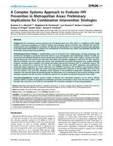 A Complex Systems Approach to Evaluate HIV Prevention ... - CiteSeerX