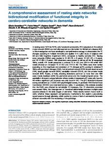 A comprehensive assessment of resting state networks - Frontiers