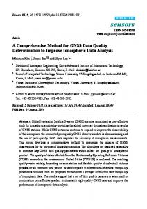 A Comprehensive Method for GNSS Data Quality ... - MDPI