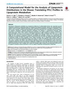 A Computational Model for the Analysis of Lipoprotein Distributions in ...