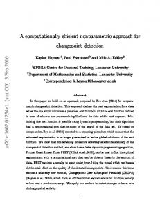 A computationally efficient nonparametric approach for ... - arXiv