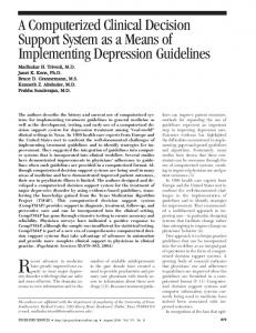 A Computerized Clinical Decision Support System ... - Semantic Scholar