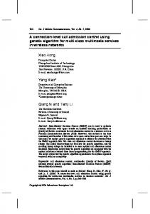 A connection-level call admission control using genetic algorithm for ...