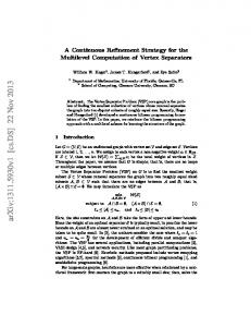 A Continuous Refinement Strategy for the Multilevel Computation of ...