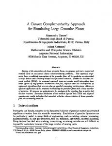 A Convex Complementarity Approach for