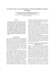 A Critical Look at the Mechanisms Underlying Implicit Sequence ...