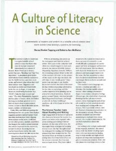 A Culture of Literacy in Science.