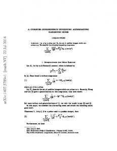 A Curious Congruence Involving Alternating Harmonic Sums