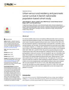 A Danish nationwide population-based cohort study - PLOS