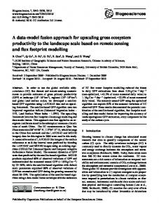 A data-model fusion approach for upscaling gross ... - Biogeosciences