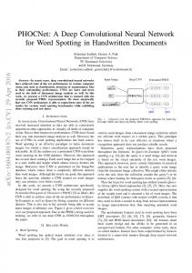 A Deep Convolutional Neural Network for Word Spotting in ... - arXiv