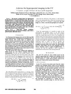 A device for hyperspectral imaging in the UV - IEEE Xplore