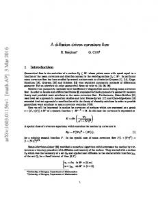 A diffusion driven curvature flow