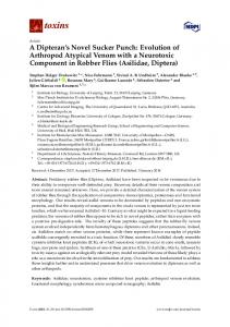 A Dipteran's Novel Sucker Punch - MDPI