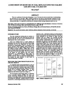 A discussion on moisture in coal implications for coalbed gas and coal ...