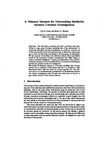 A Distance Measure for Determining Similarity between Criminal ...