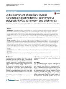 A distinct variant of papillary thyroid carcinoma indicating ... - CiteSeerX