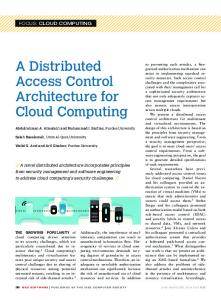 A Distributed Access Control Architecture for Cloud Computing