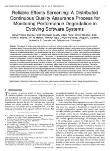 A Distributed Continuous Quality Assurance Process for Monitoring