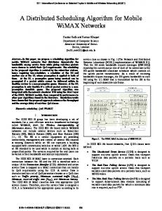 A Distributed Scheduling Algorithm for Mobile WiMAX