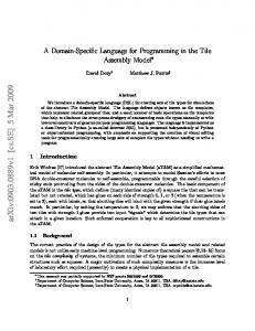 A Domain-Specific Language for Programming in the Tile Assembly ...