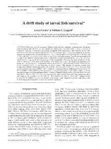 A drift study of larval fish survival - Inter Research