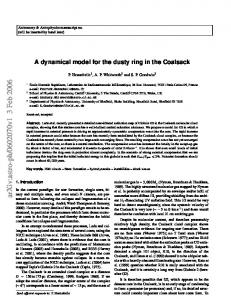 A dynamical model for the dusty ring in the Coalsack