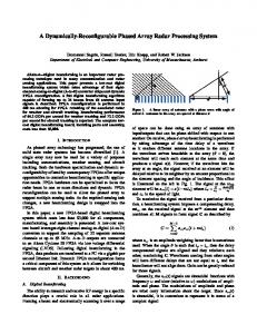 A Dynamically-Reconfigurable Phased Array Radar Processing System