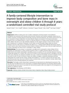 A family-centered lifestyle intervention to improve body composition ...