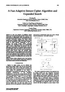 A Fast Adaptive Stream Cipher Algorithm and ... - Semantic Scholar